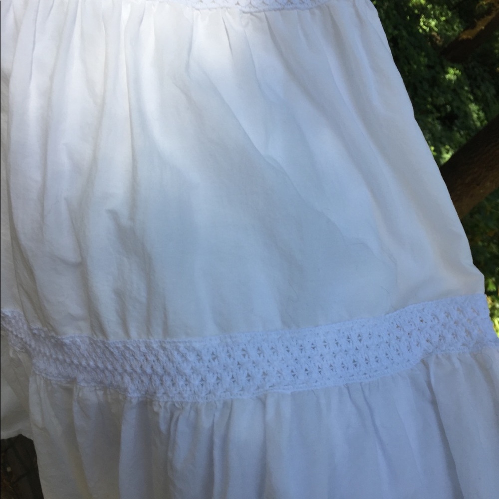 Roz & Ali White cotton tiered festival skirt XL NWT - Picture 3 of 16